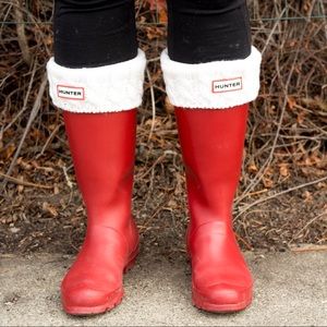 Hunter Red Matte Boots